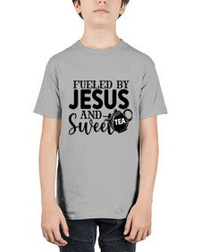 fueled by jesus and sweet tea 990# - tea - Youth Tee Unisex