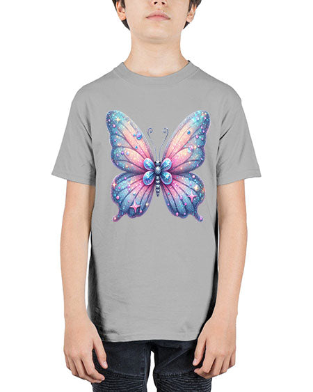 glitter butterfly 12# - butterfly - Youth Tee Unisex