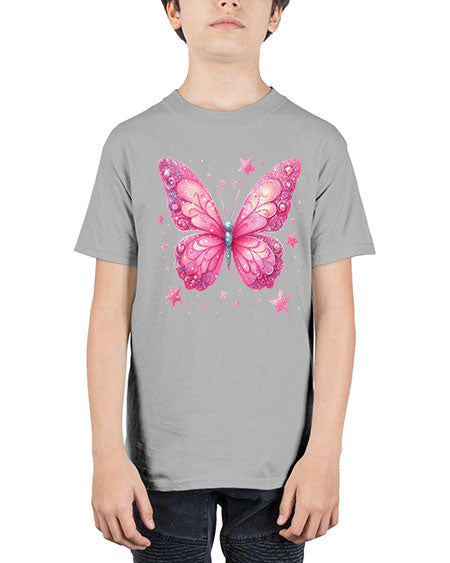 glitter butterfly 16# - butterfly - Youth Tee Unisex