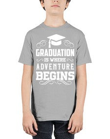 graduation is where adventure begins 225# - graduation - Youth Tee Unisex