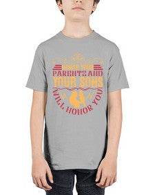 honor your parents and your sons will honor you 282# - parents day - Youth Tee Unisex