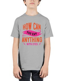how can you eat anything with eyes 1064# - vegan - Youth Tee Unisex