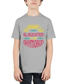 humane slaughter is an oxymoron 194# - vegan - Youth Tee Unisex