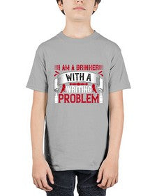 i am a drinker with a writing problem 197# - drinking - Youth Tee Unisex