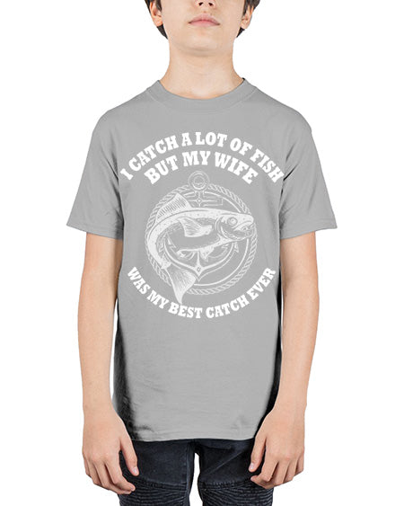 i catch a lot of fish 85# - shark-fish - Youth Tee Unisex