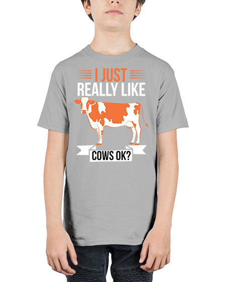 i just really like cows ok Style 3# - cow - Youth Tee Unisex