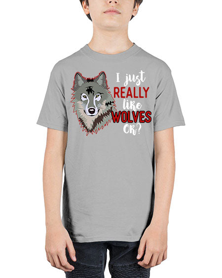 i just really like wolves - wolf - Youth Tee Unisex