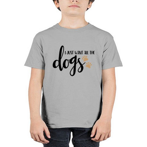 i just want all the dogs 190# - dogs - Youth Tee Unisex