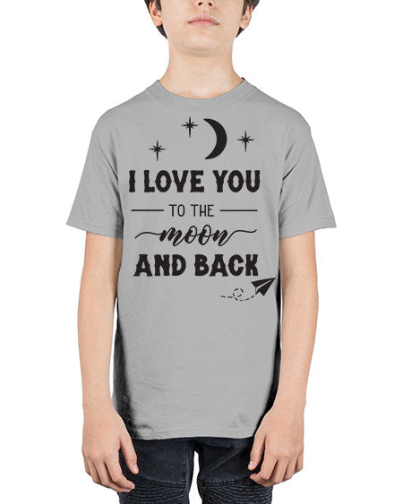 i love you to the moon and back 5# - moon - Youth Tee Unisex
