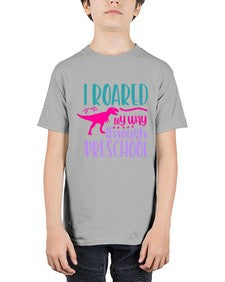i roared my way through preschool 375# - prek headstart - Youth Tee Unisex