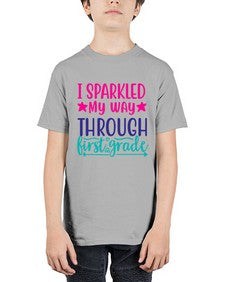 i sparkled my way through first grade 377# - first grade - Youth Tee Unisex