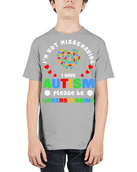 im not misbehaving i have 95# - autism - Youth Tee Unisex
