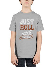 just roll with it 295# - cooking - Youth Tee Unisex