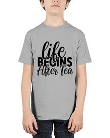 life begins after tea 1297# - tea - Youth Tee Unisex