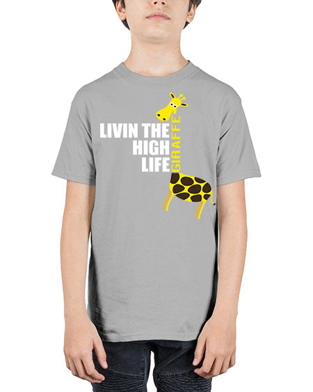 living the high life giraffe - giraffee - Youth Tee Unisex
