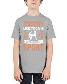 misery like yoga is not a competitive sport  425# - yoga - Youth Tee Unisex