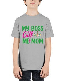 my boss call me mom 311# - unicorn - Youth Tee Unisex