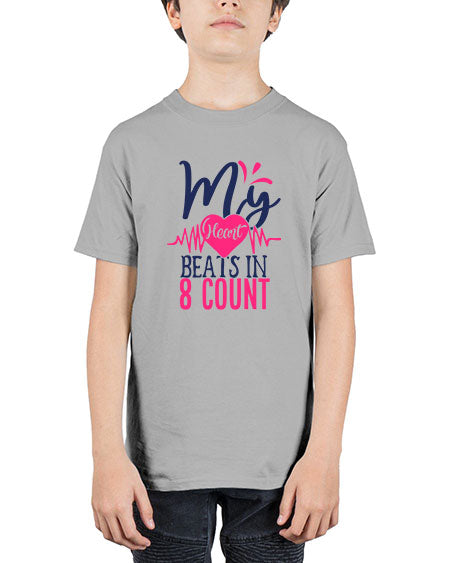 my heart beats in count 1740# - cheer - Youth Tee Unisex