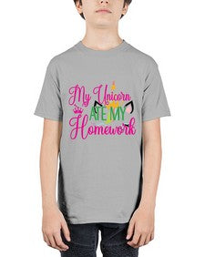my unicorn ate my homework 319# - unicorn - Youth Tee Unisex