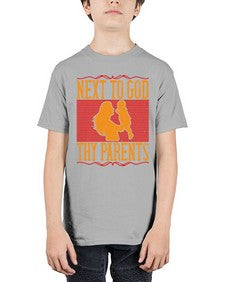 next to god thy parents 485# - parents day - Youth Tee Unisex