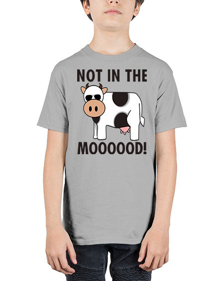 not in the mooood  - cow - Youth Tee Unisex