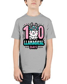 one hundred Llamagical Days 592# - one hundred days - Youth Tee Unisex