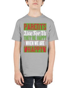 parents live for us theyre happy when we are happy 533# - parents day - Youth Tee Unisex