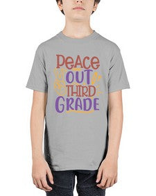 peace out third grade 645# - third grade - Youth Tee Unisex