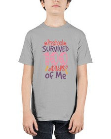 preschool grade survived days of me 683# - prek headstart - Youth Tee Unisex