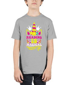 reading is magical 366# - unicorn - Youth Tee Unisex