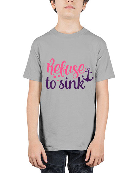 refuse to sink Style 4# - breast cancer - Youth Tee Unisex