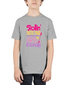 rollin into second grade 783# - second grade - Youth Tee Unisex
