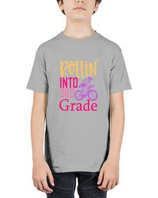 rollin into third grade 782# - third grade - Youth Tee Unisex