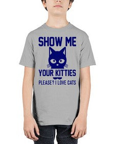 show me your kitties please i love cats - cats - Youth Tee Unisex