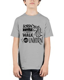 sorry i cant i have to walk black 406# - unicorn - Youth Tee Unisex