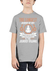 the longest journey of any person is the journey inward  550# - yoga - Youth Tee Unisex