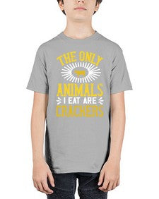 the only animals i eat are crackers 418# - vegan - Youth Tee Unisex