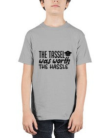the tassel was worth the hassle 943# - graduation - Youth Tee Unisex