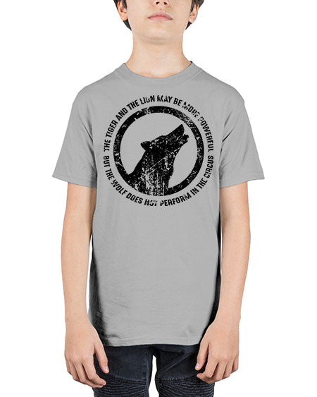 the tiger and the lion may be more powerful - wolf - Youth Tee Unisex