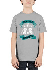 the world is my cats playground Style 119# - cats - Youth Tee Unisex