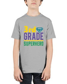 third Grade Superhero 976# - third grade - Youth Tee Unisex