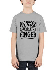 two words one finger 1193# - sassy - Youth Tee Unisex