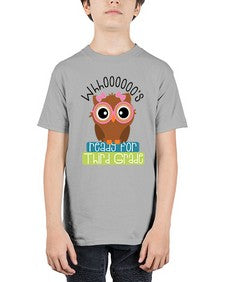 whooos ready for third grade girl 1010# - third grade - Youth Tee Unisex
