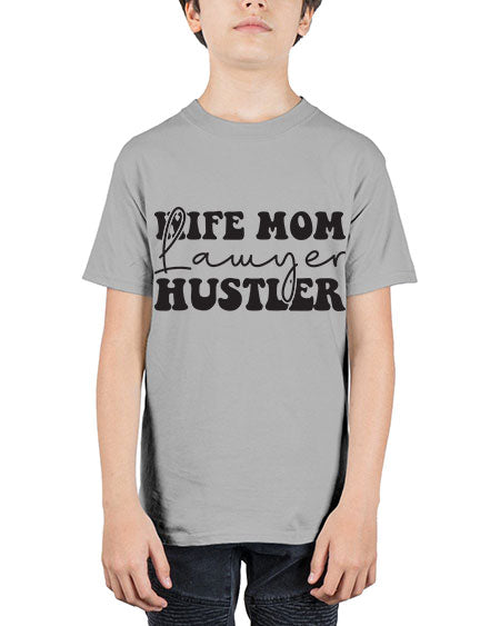 wife mom lawyer hustler 1640# - lawyer - Youth Tee Unisex