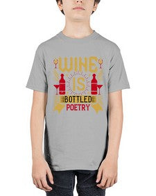 wine is bottled poetry 486# - drinking - Youth Tee Unisex