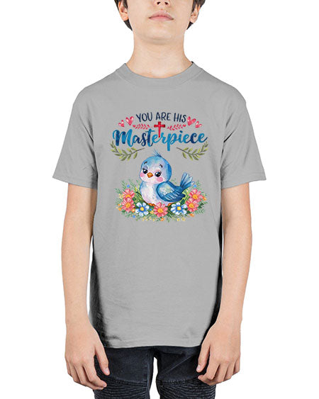 you are his masterpiece 85# - birds - Youth Tee Unisex