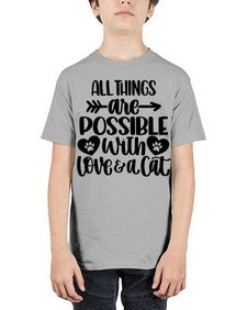 All Things Are Possible Style 75# - cats - Youth Tee Unisex
