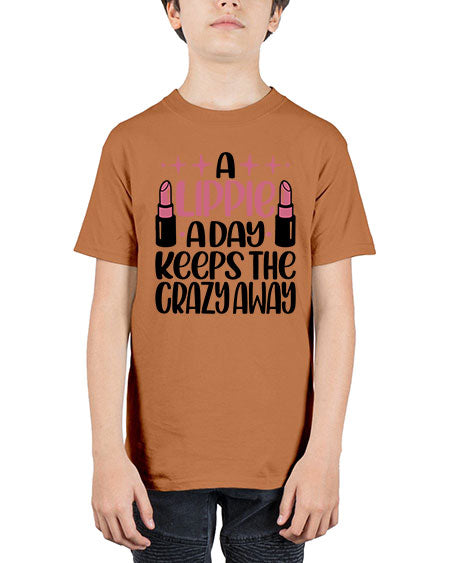 A Lippie A Day Keeps The Crazy Away Style 150# - beauty - fashion - Youth Tee Unisex