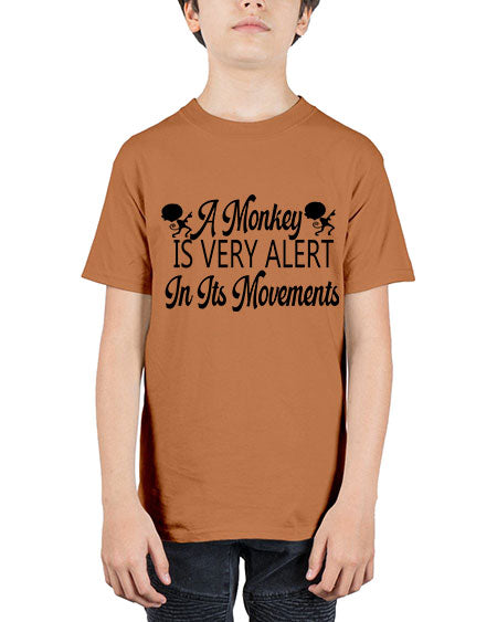 A monkey is very alert  - monkey - Youth Tee Unisex
