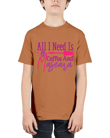 All I Need Is Coffee And Mascara Style 258# - beauty - fashion - Youth Tee Unisex